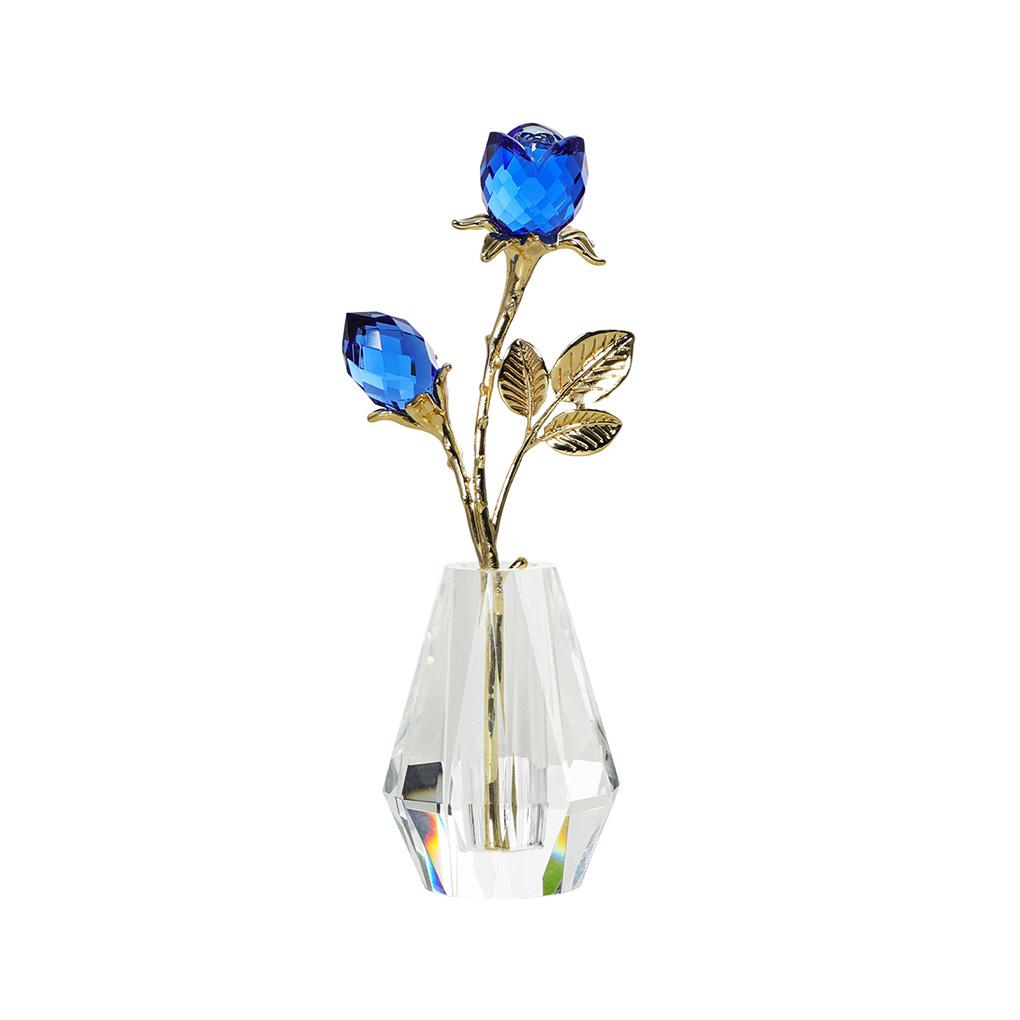 Elegant Crystal Rose Figurine - Gift For Realistic Appearance Crystal Rose Figurine With Silver Pole Crystal Blue Roses silver rod
Elegant Crystal Rose Figurine - Gift For Realistic Appearance Crystal Rose Figurine With Silver Pole Crystal Blue Roses silver rod