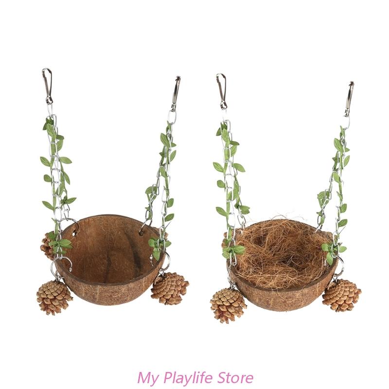 Hanging Bird House Cage Coconut Bird Nest Parrots Hanging Bed Breeding Nesting Bird Swing Toy With Chewing Toy Bird Supplies
Hanging Bird House Cage Coconut Bird Nest Parrots Hanging Bed Breeding Nesting Bird Swing Toy With Chewing Toy Bird Supplies