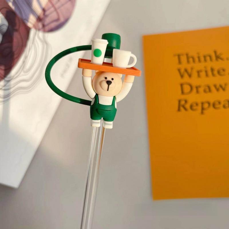 Cartoon Bear Straw Topper Cap Cute Silicone Straw Cover Reusable Dustproof Straw Lid for 7-8mm Tumbler Kids Gift Cup Accessories
Cartoon Bear Straw Topper Cap Cute Silicone Straw Cover Reusable Dustproof Straw Lid for 7-8mm Tumbler Kids Gift Cup Accessories