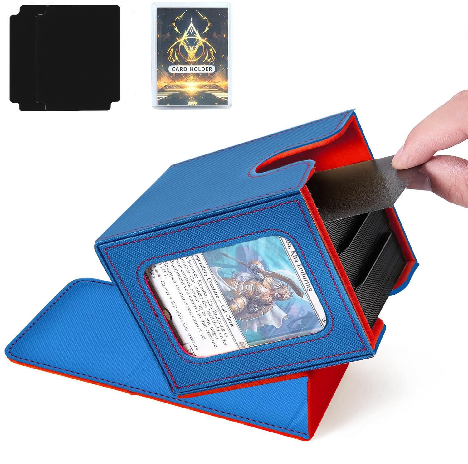 Deck Case Holds 100+ MTG Card Deck Box for Commander Display PU Leather Trading Card Storage Box for TCG PTCG Game Sports Cards
Deck Case Holds 100+ MTG Card Deck Box for Commander Display PU Leather Trading Card Storage Box for TCG PTCG Game Sports Cards