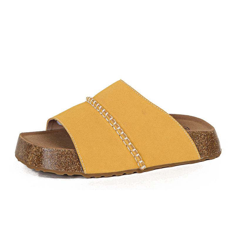 Уличные тапочки для женщин на лето 2025 года. Ретро кожа и пробка. Повседневные тапочки на толстой подошве для женщин на плоском каблуке. 40 имбирный
Уличные тапочки для женщин на лето 2025 года. Ретро кожа и пробка. Повседневные тапочки на толстой подошве для женщин на плоском каблуке. 40 имбирный