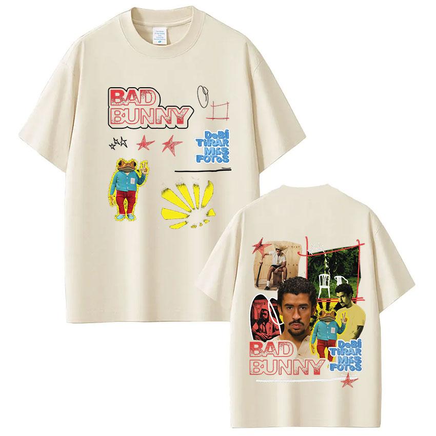Hip Hop Fashion Mens Oversized Retro Tshirt From Rappers Debut Album Bad Bunny More Photos Taken During The 2026 DTMF Tour 4XL
Hip Hop Fashion Mens Oversized Retro Tshirt From Rappers Debut Album Bad Bunny More Photos Taken During The 2026 DTMF Tour 4XL