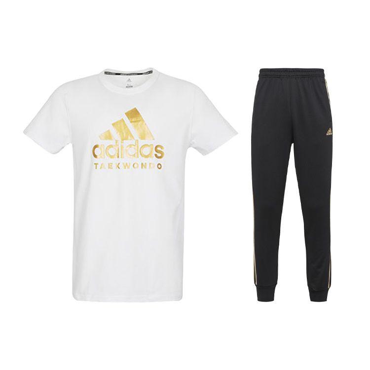 Adidas Футболка с коротким рукавом и круглым вырезом, напечатанным логотипом, с полосками по бокам, с манжетами, длинные брюки, повседневный спортивный комплект для мужчин, спортивный комплект ADICTT-WG+TR30P1R-BG L
Adidas Футболка с коротким рукавом и круглым вырезом, напечатанным логотипом, с полосками по бокам, с манжетами, длинные брюки, повседневный спортивный комплект для мужчин, спортивный комплект ADICTT-WG+TR30P1R-BG L