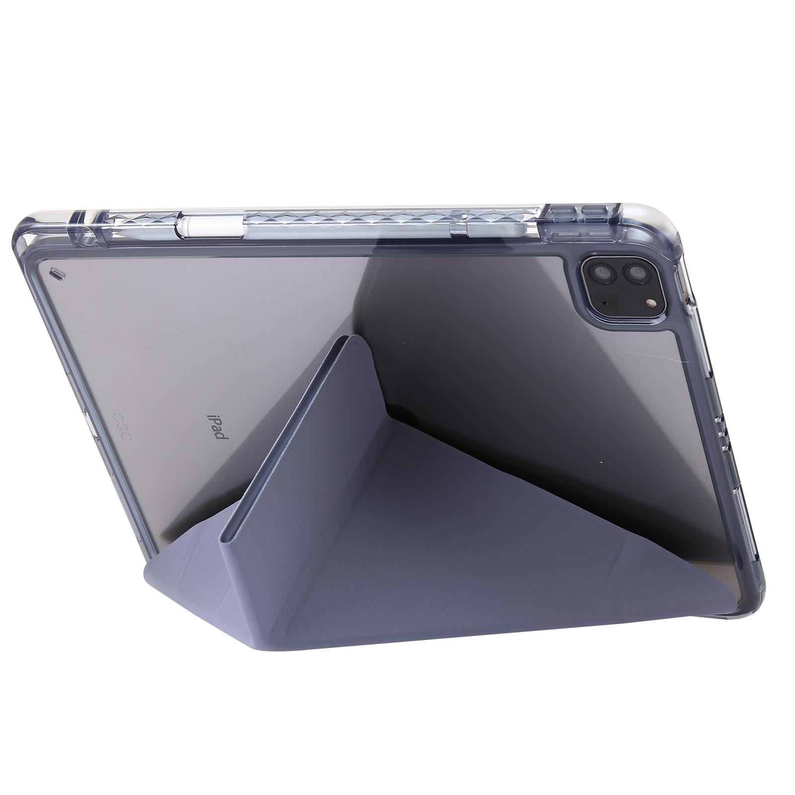 For iPad Pro 12.9 (2022)/(2021)/(2020)/(2018) Origami Tri-fold Stand Case PU Leather Transparent Acrylic Tablet Cover Purple
For iPad Pro 12.9 (2022)/(2021)/(2020)/(2018) Origami Tri-fold Stand Case PU Leather Transparent Acrylic Tablet Cover Purple