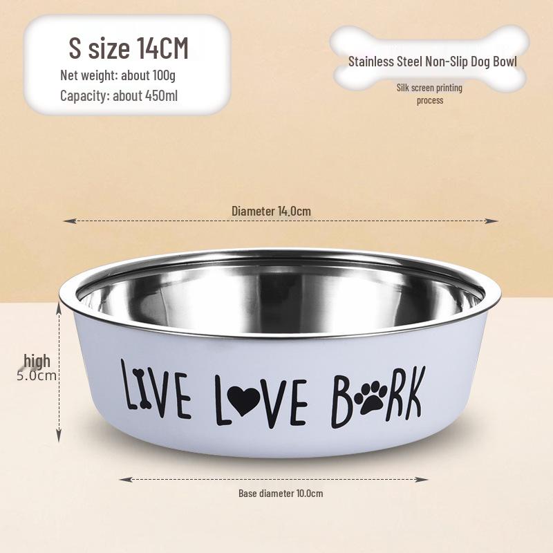 Large Capacity Anti-Tip Stainless Steel Pet Bowl for Dogs - Dual-Use Feeding & Drinking S (14cm)
Large Capacity Anti-Tip Stainless Steel Pet Bowl for Dogs - Dual-Use Feeding & Drinking S (14cm)