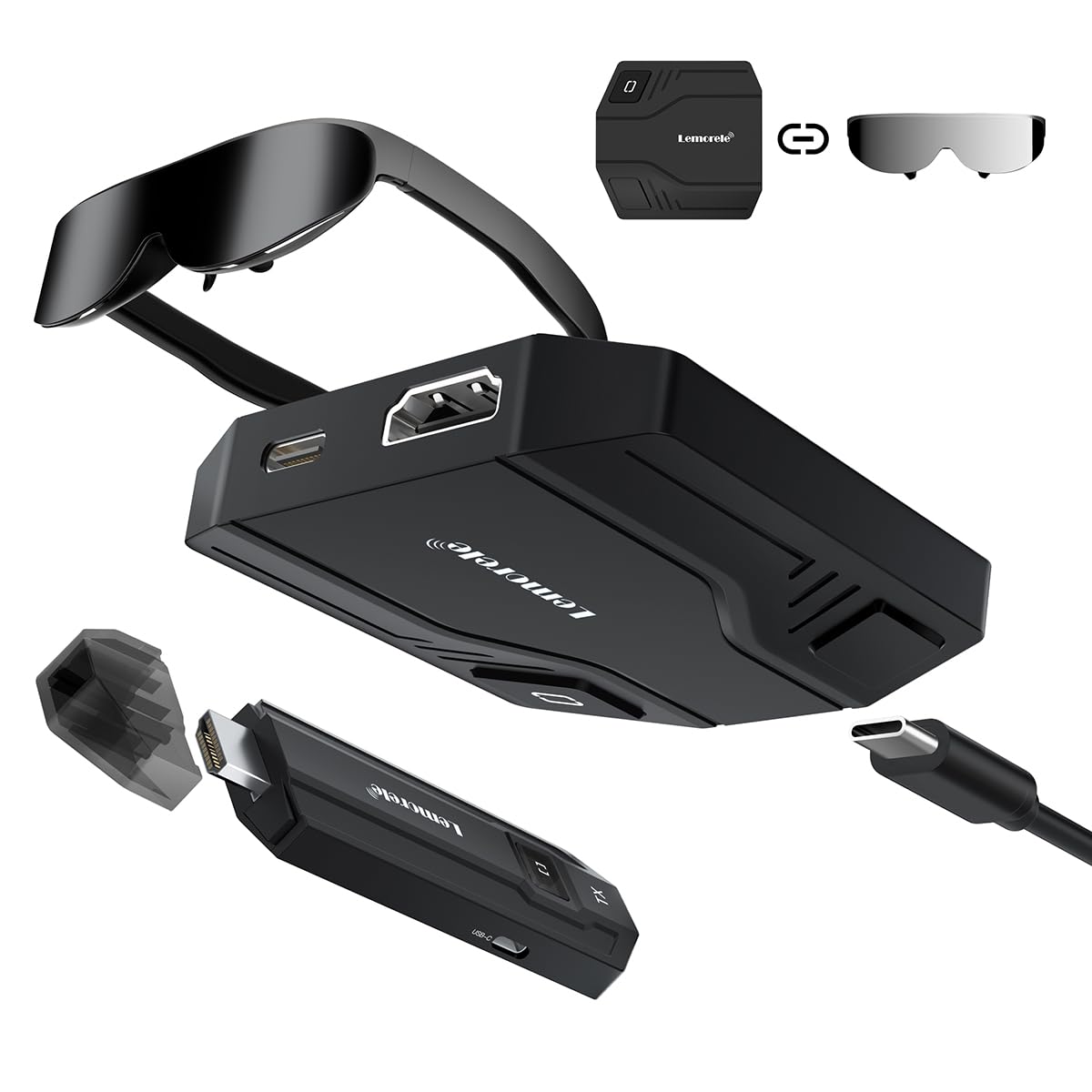 Lemorele AR Wireless HDMI Small 50M AR Glasses Conversion Adapter Transmitter/Receiver Set,
Lemorele AR Wireless HDMI Small 50M AR Glasses Conversion Adapter Transmitter/Receiver Set,