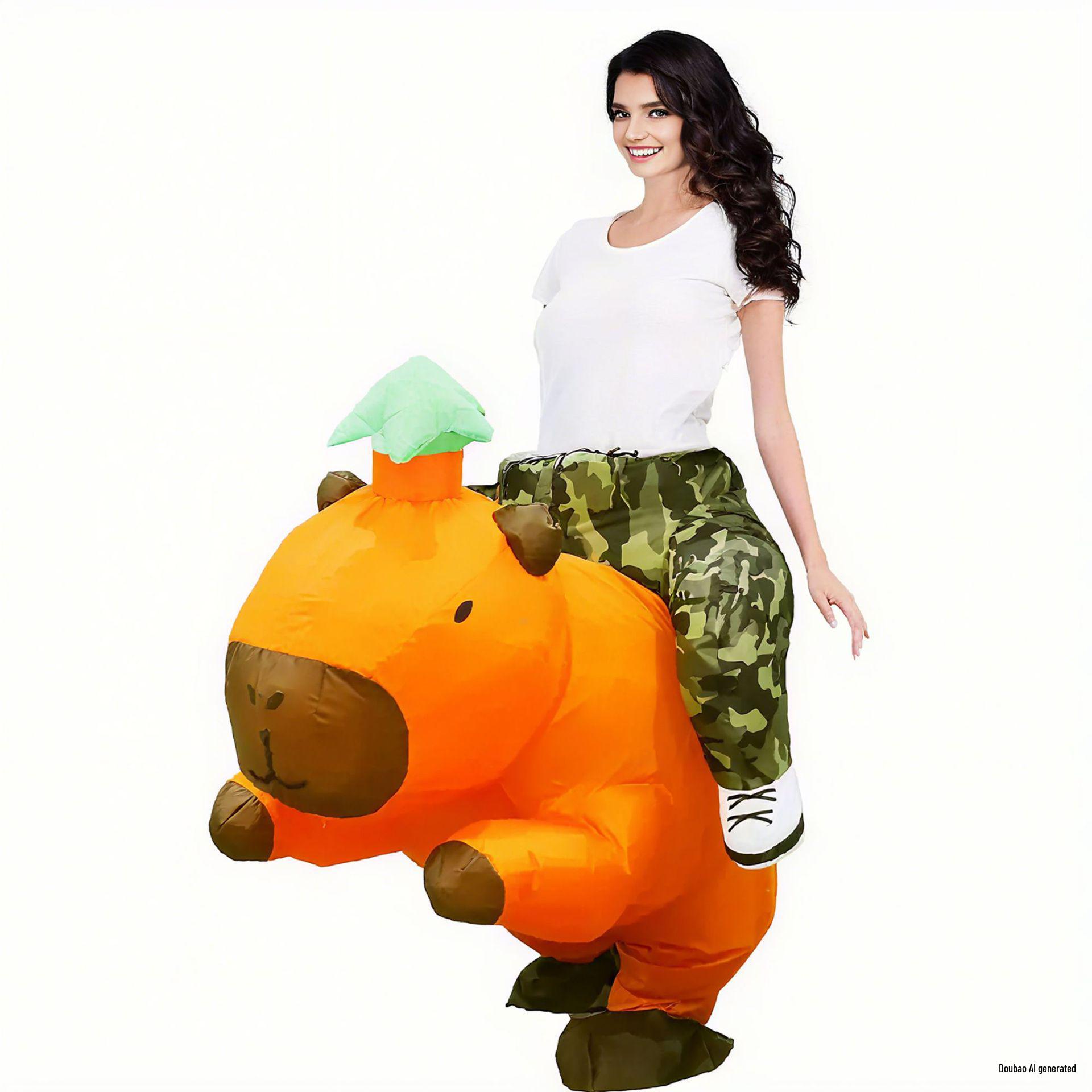 Inflatable Capybara Halloween Costume - Funny Novelty Suit Set Height 150CM-190CM
Inflatable Capybara Halloween Costume - Funny Novelty Suit Set Height 150CM-190CM