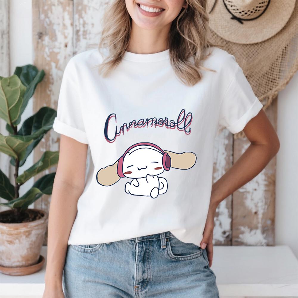 Cinnamoroll Music Vibes Print Cotton T Shirt for Women Casual Comfort Soft Everyday Summer Top 2026 Summer 4XL
Cinnamoroll Music Vibes Print Cotton T Shirt for Women Casual Comfort Soft Everyday Summer Top 2026 Summer 4XL