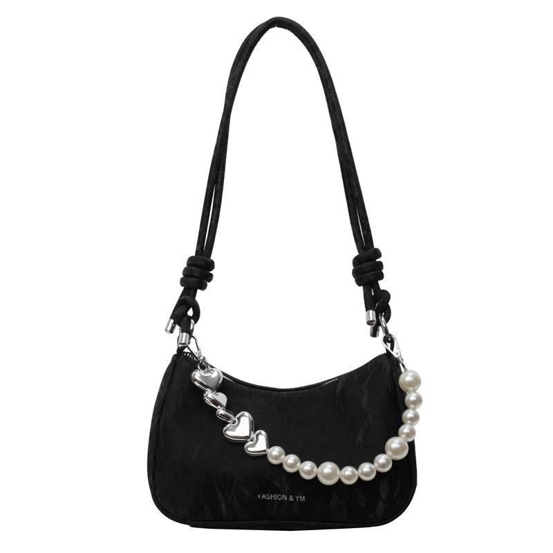 Underarm Bag Women s New Fashion Solid Color Pearl Versatile Shoulder Messenger Bag чорний
Underarm Bag Women s New Fashion Solid Color Pearl Versatile Shoulder Messenger Bag чорний