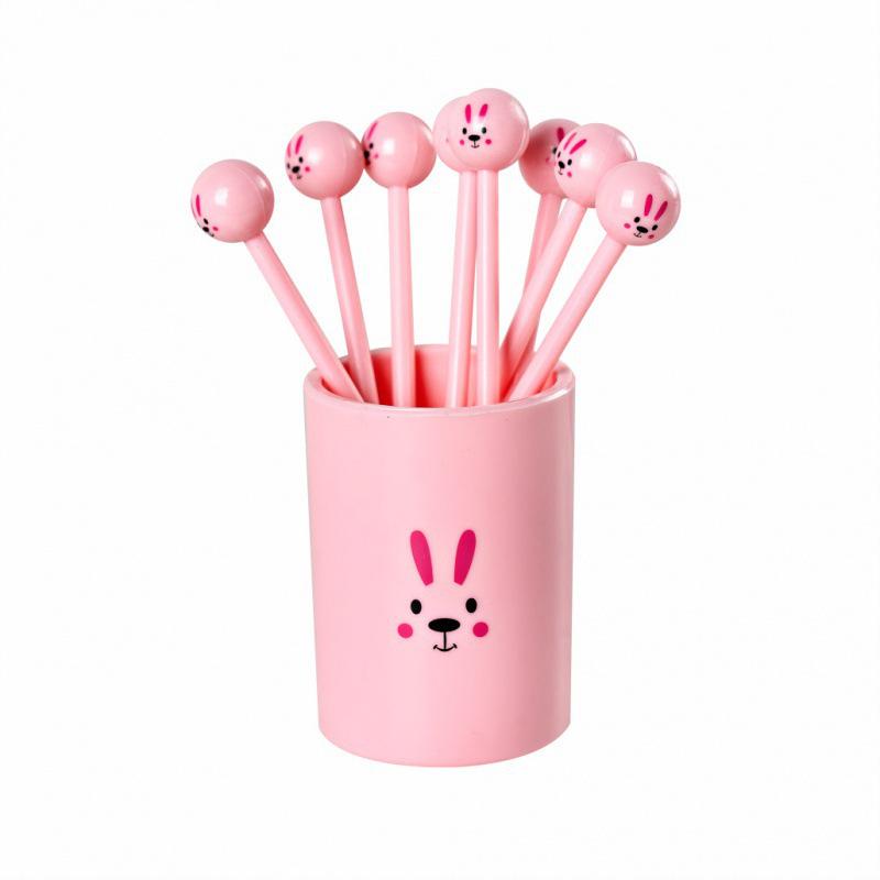 Creative Cartoon Dessert Fruit Fork Set with Storage Box розовый
Creative Cartoon Dessert Fruit Fork Set with Storage Box розовый