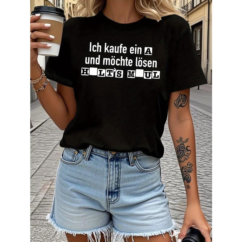 Women s German Language Puzzle Humor T-Shirt - Funny Ich kaufe ein A möchte losen HLT s MUL Print, Short Sleeve Crew Neck Casual Top 4XL чорний
Women s German Language Puzzle Humor T-Shirt - Funny Ich kaufe ein A möchte losen HLT s MUL Print, Short Sleeve Crew Neck Casual Top 4XL чорний