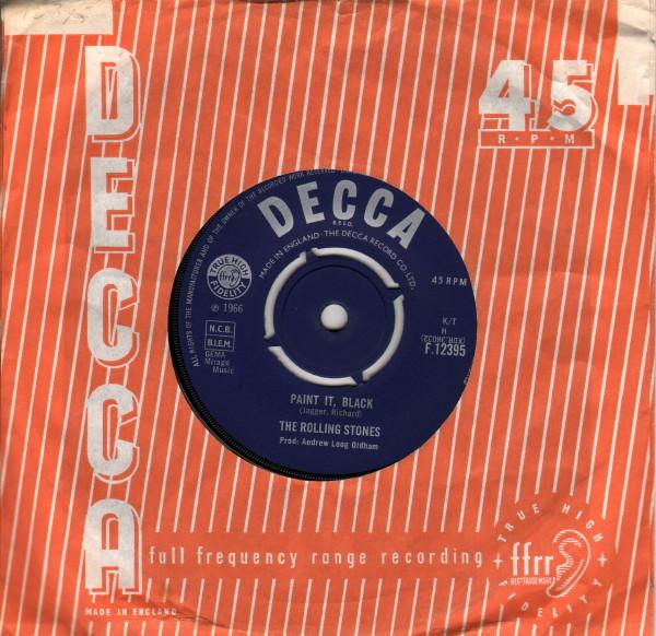 7inch Record ROLLING STONES Paint It Black F12395 Decca 1966 UK Rock Used
7inch Record ROLLING STONES Paint It Black F12395 Decca 1966 UK Rock Used