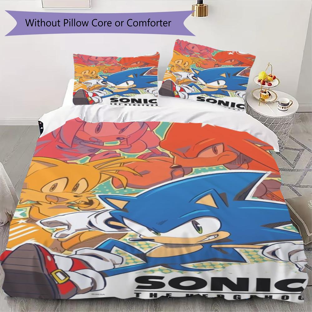Sonic the Hedgehog Pattern Bedding uilt Set uilt Cover Pillowcase Home Decoration Birthday Gift (1 * duvet cover + 2 * pillowcase without core) 135x200cm
Sonic the Hedgehog Pattern Bedding uilt Set uilt Cover Pillowcase Home Decoration Birthday Gift (1 * duvet cover + 2 * pillowcase without core) 135x200cm
