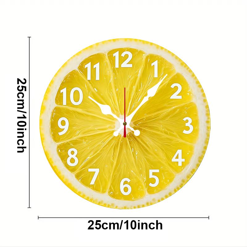 Lemon-Themed Wooden Round Silent Hanging Wall Clock, Suitable For Living Room, Office, Study Room, Bedroom, Home Decoration (as the picture,10 inch)
Lemon-Themed Wooden Round Silent Hanging Wall Clock, Suitable For Living Room, Office, Study Room, Bedroom, Home Decoration (as the picture,10 inch)
