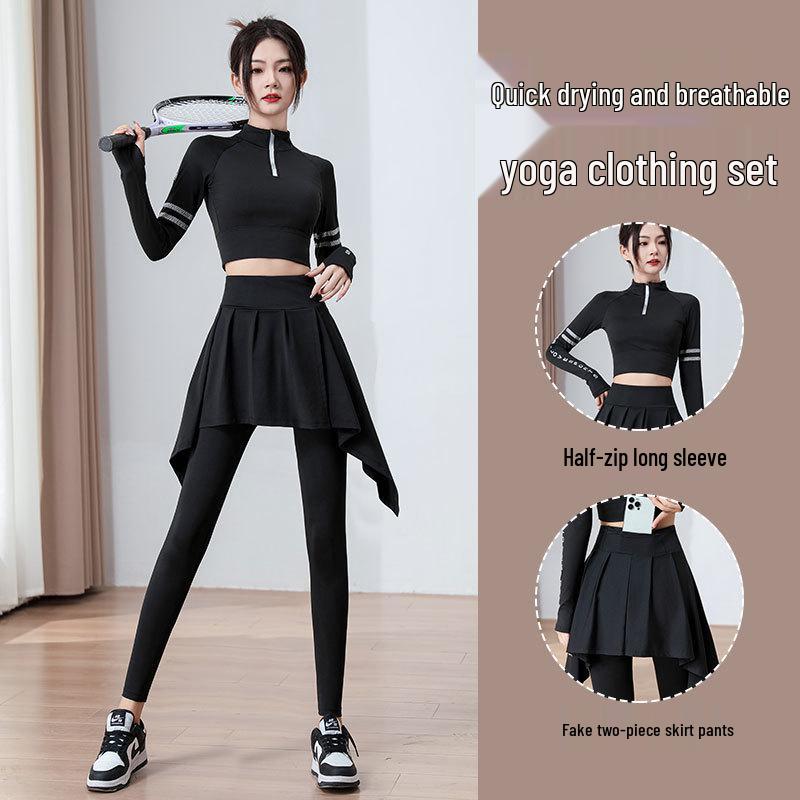 Women s High-End Quick-Dry Sports Set: Long Sleeve Top, Skirt, and Pants for Yoga, Running, Badminton, Fitness, Hiking S
Women s High-End Quick-Dry Sports Set: Long Sleeve Top, Skirt, and Pants for Yoga, Running, Badminton, Fitness, Hiking S