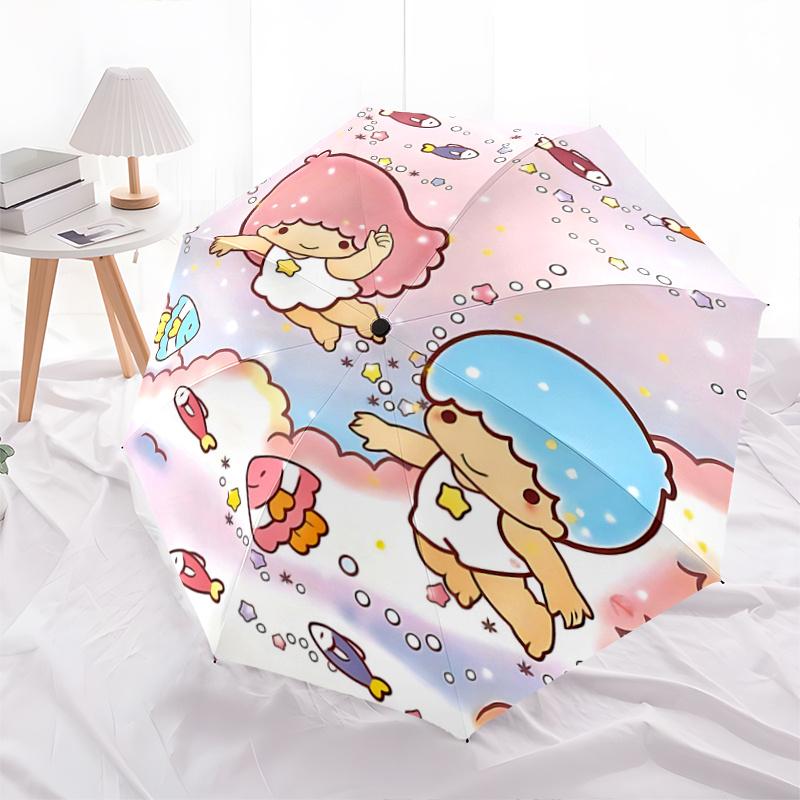1pc Little Twin Stars Cloudy Sky Auto Open Close Umbrella - Portable Folding Design, 8-Bone Iron Frame Outdoor Umbrella, Perfect Festival Gift for Fan
1pc Little Twin Stars Cloudy Sky Auto Open Close Umbrella - Portable Folding Design, 8-Bone Iron Frame Outdoor Umbrella, Perfect Festival Gift for Fan