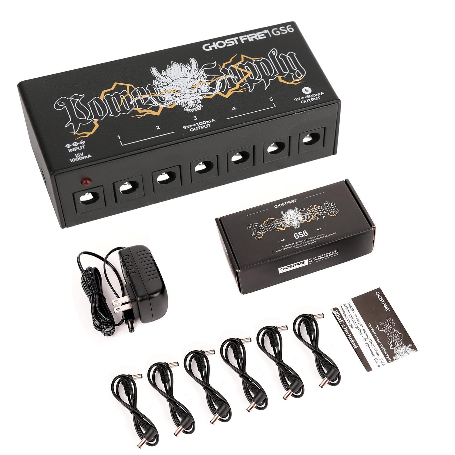 Блок питания GHOSTFIRE Effector Power Supply 6 Channels для гитарного эффектора Low Noise GS6 с кабелем
Блок питания GHOSTFIRE Effector Power Supply 6 Channels для гитарного эффектора Low Noise GS6 с кабелем