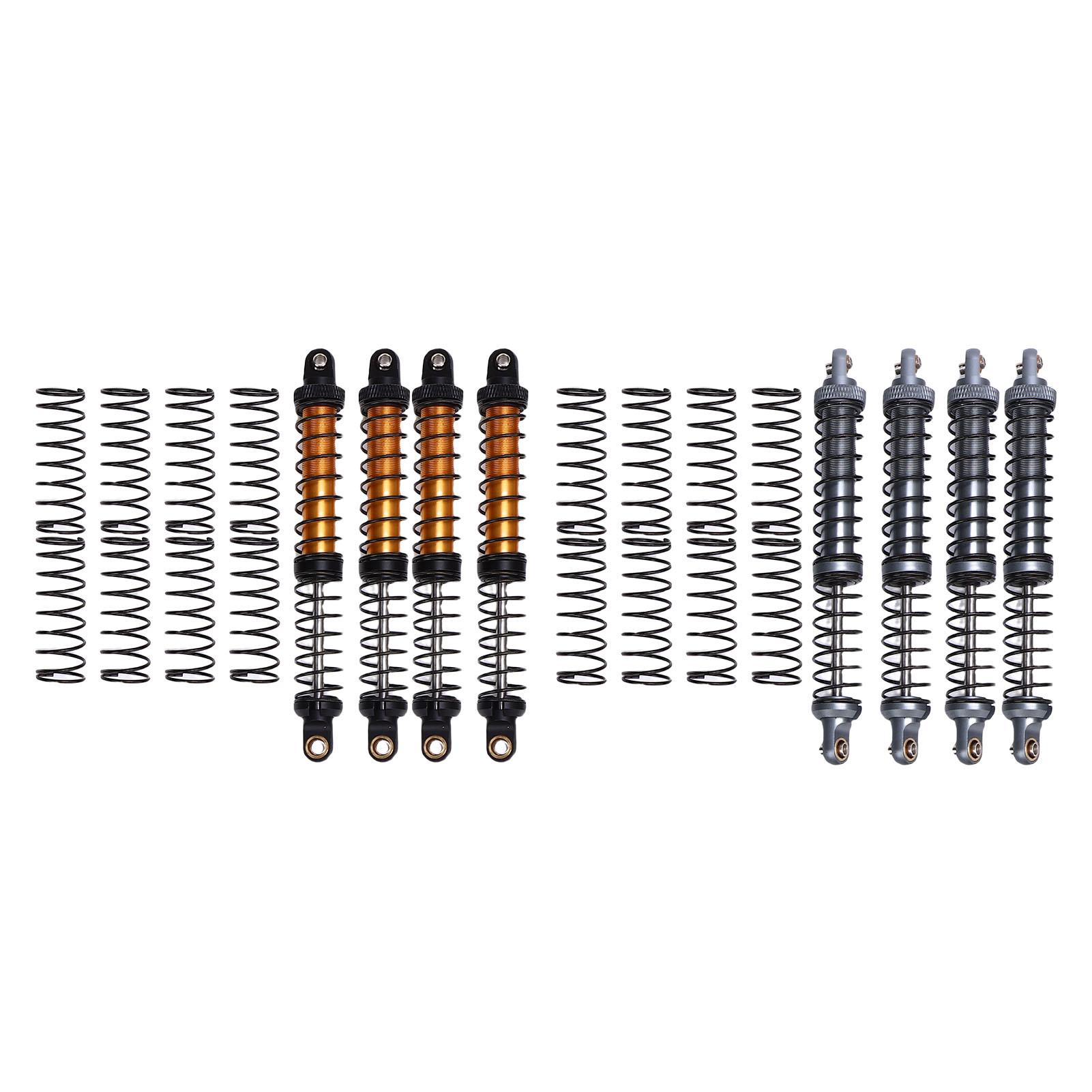 4pcs 110mm RC Shock Absorber Damper Dual Stage Spring Shocks for 1/10 RC Crawler Car Upgrade Parts Ti Color
4pcs 110mm RC Shock Absorber Damper Dual Stage Spring Shocks for 1/10 RC Crawler Car Upgrade Parts Ti Color