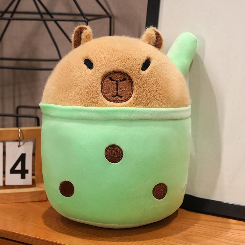 Cartoon Soft Capybara Milk Tea Cup Throw Pillow Plush Toy Doll Capybara Doll Girl Company Soothing Doll 20cm(0.15kg) зелений
Cartoon Soft Capybara Milk Tea Cup Throw Pillow Plush Toy Doll Capybara Doll Girl Company Soothing Doll 20cm(0.15kg) зелений