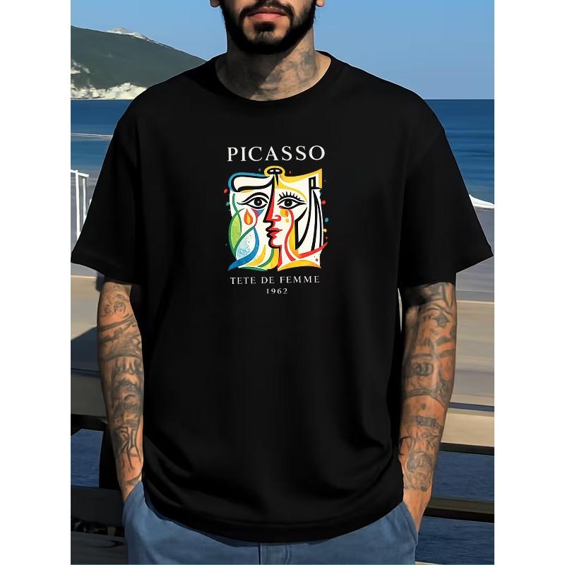 Picasso Cubist T-Shirt Suitable for Men , Round Neck Casual & Athletic Wear, Machine Washable Adult Apparel for Summer Outdoor Training 4XL чорний
Picasso Cubist T-Shirt Suitable for Men , Round Neck Casual & Athletic Wear, Machine Washable Adult Apparel for Summer Outdoor Training 4XL чорний