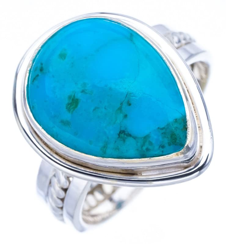 StarGems® Natural Turquoise Handmade 925 Sterling Silver Ring 7 F0444
StarGems® Natural Turquoise Handmade 925 Sterling Silver Ring 7 F0444
