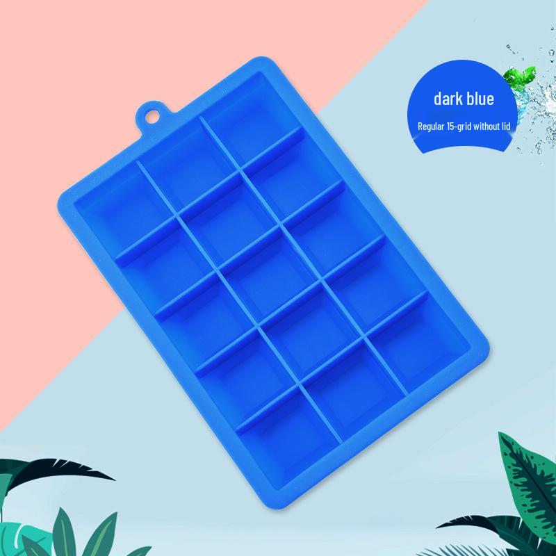 Силиконовый лоток для льда на 15 кубиков с крышкой, пищевой, для самостоятельного приготовления льда