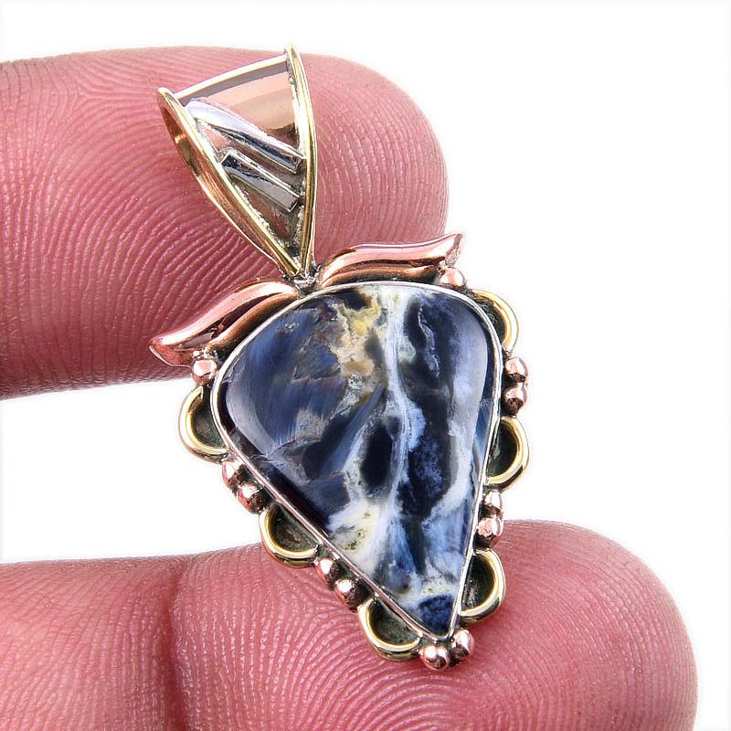 Natural Pietersite Gemstone 925 Solid Sterling Silver TwoTone Pendant 1.25 L8Q15
Natural Pietersite Gemstone 925 Solid Sterling Silver TwoTone Pendant 1.25 L8Q15