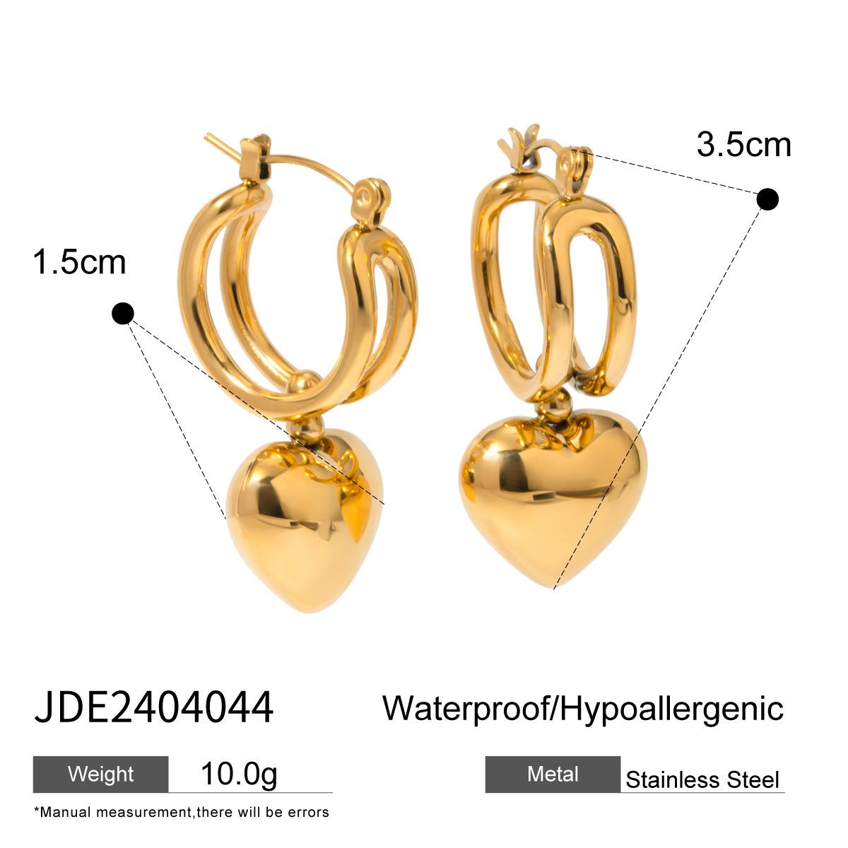 18K gold stainless steel smooth heart earrings women s 2025 new summer slidable love pendant titanium steel earrings
18K gold stainless steel smooth heart earrings women s 2025 new summer slidable love pendant titanium steel earrings