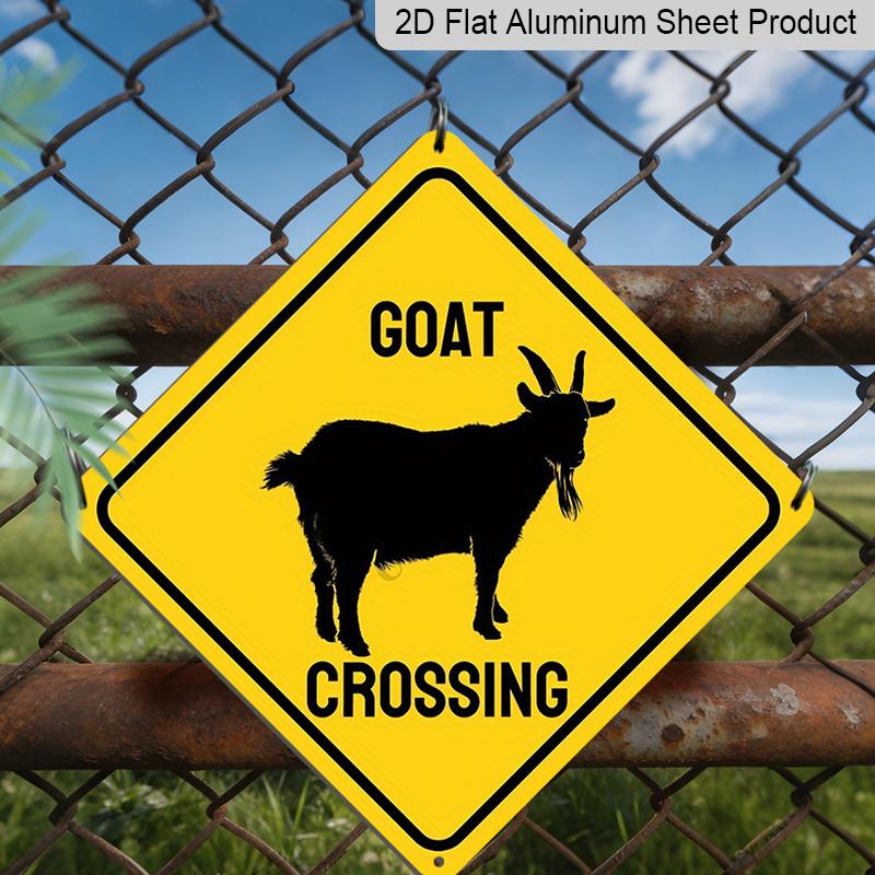 2D Flat 1pc Goat Crossing Metal Aluminum Sign - Yellow & Black, Durable Wall Decor for Outdoor Use, Novelty Road Warning Aluminum Sign with Goat 20*20cm
2D Flat 1pc Goat Crossing Metal Aluminum Sign - Yellow & Black, Durable Wall Decor for Outdoor Use, Novelty Road Warning Aluminum Sign with Goat 20*20cm