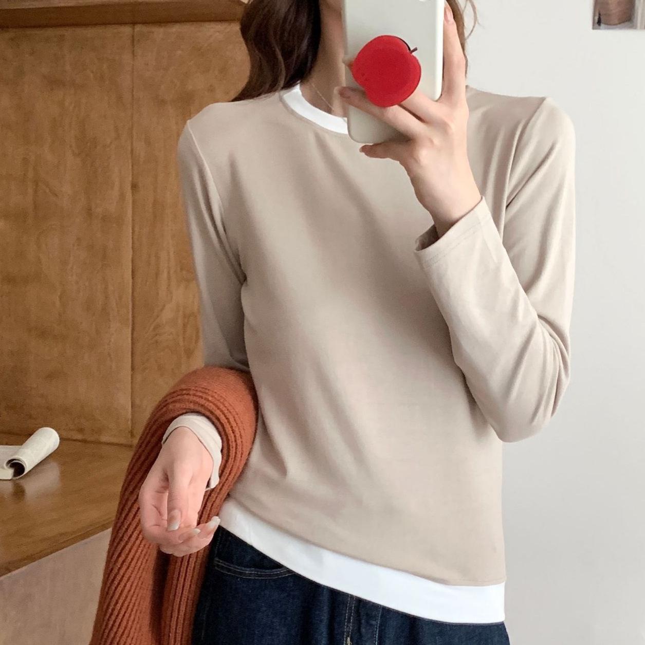 2024 Autumn/Winter Women s Colorblock Two-Piece Look Long Sleeve Modal Slimming Top M (40-62.5 kg) сірий колір
2024 Autumn/Winter Women s Colorblock Two-Piece Look Long Sleeve Modal Slimming Top M (40-62.5 kg) сірий колір