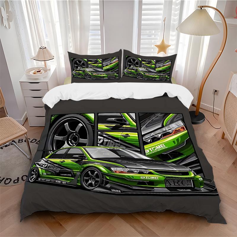 3pcs Anime Car Racing Bedding Set - Includes One Quilt Cover and Two Pillowcases (No Core) - Home Decor, Holiday Gift, Polyester Fabric, Ani 135x200cm
3pcs Anime Car Racing Bedding Set - Includes One Quilt Cover and Two Pillowcases (No Core) - Home Decor, Holiday Gift, Polyester Fabric, Ani 135x200cm
