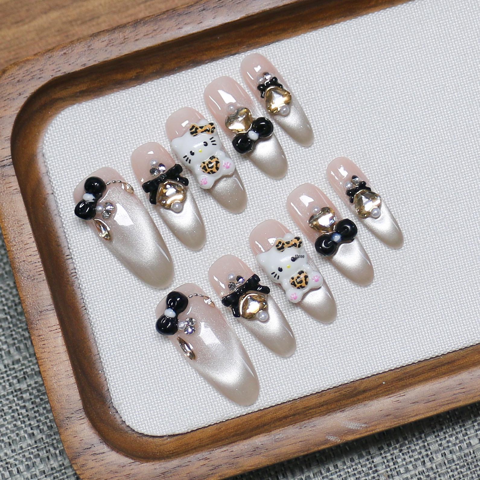 Handmade Leopard Print & Champagne Rhinestone Nail Art Stickers Small
Handmade Leopard Print & Champagne Rhinestone Nail Art Stickers Small