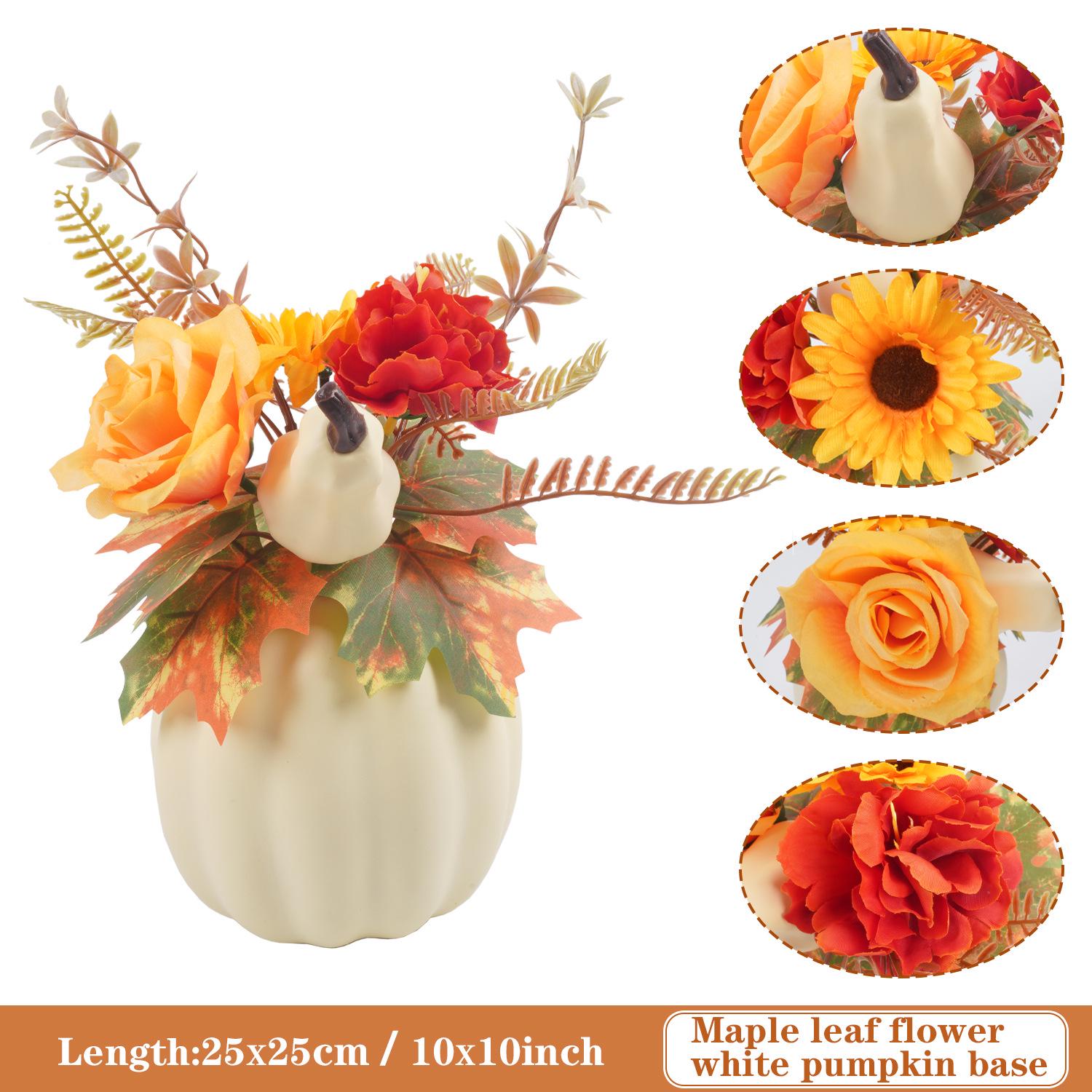 Autumn Harvest Pumpkin & Maple Leaf Flower Arrangement for Outdoor Thanksgiving Decor
Autumn Harvest Pumpkin & Maple Leaf Flower Arrangement for Outdoor Thanksgiving Decor