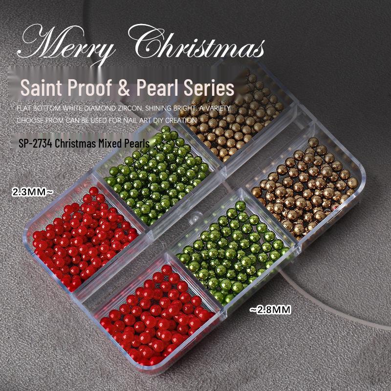 Christmas Nail Art Decorations: Mixed-Size Pearls, Crushed Stones & Steel Beads
Christmas Nail Art Decorations: Mixed-Size Pearls, Crushed Stones & Steel Beads