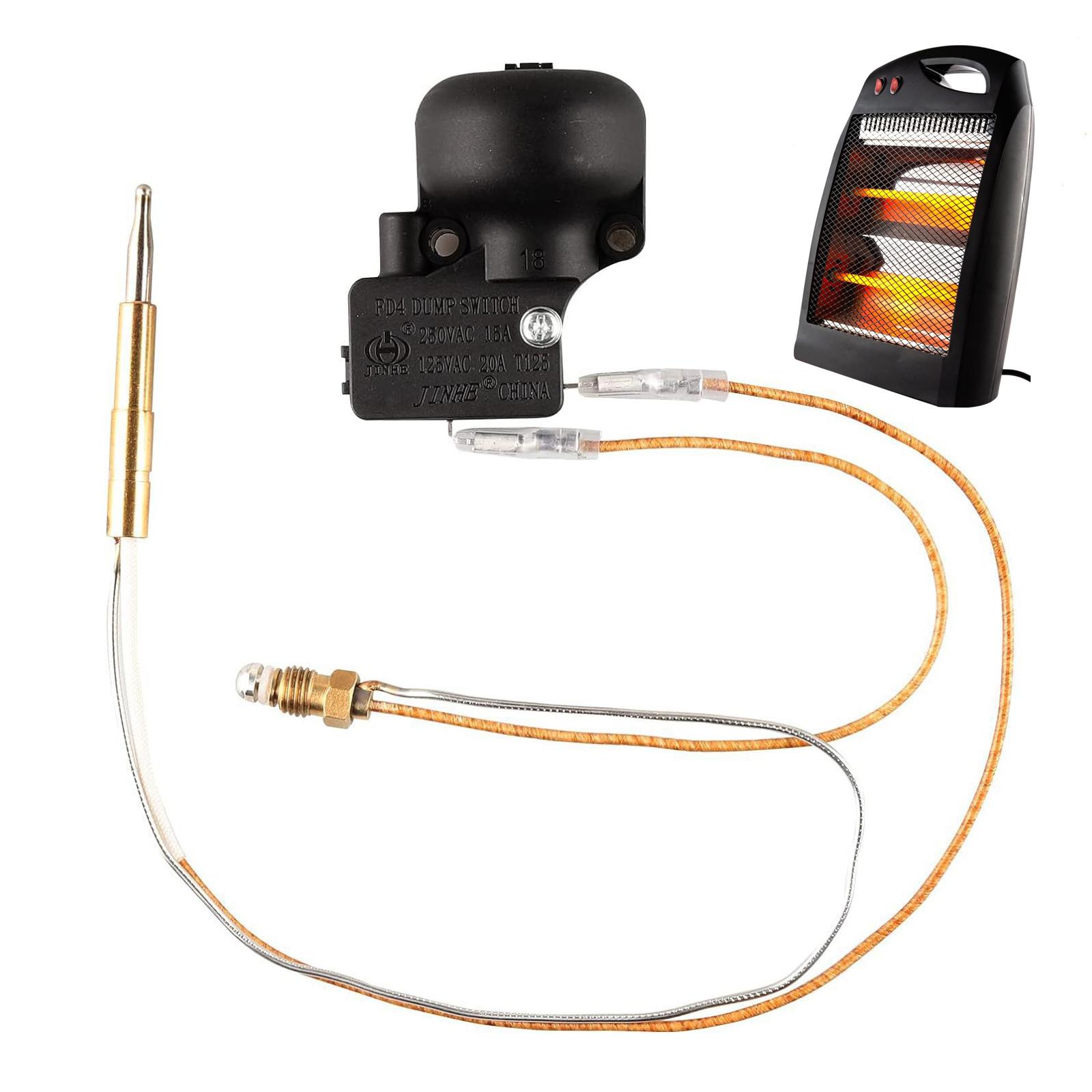 Thermocoupler and Dump Safety Switch Control Kit Repair Anti Tilt Switch Thermocouple Fit for Patio Gas Heater Universal
Thermocoupler and Dump Safety Switch Control Kit Repair Anti Tilt Switch Thermocouple Fit for Patio Gas Heater Universal