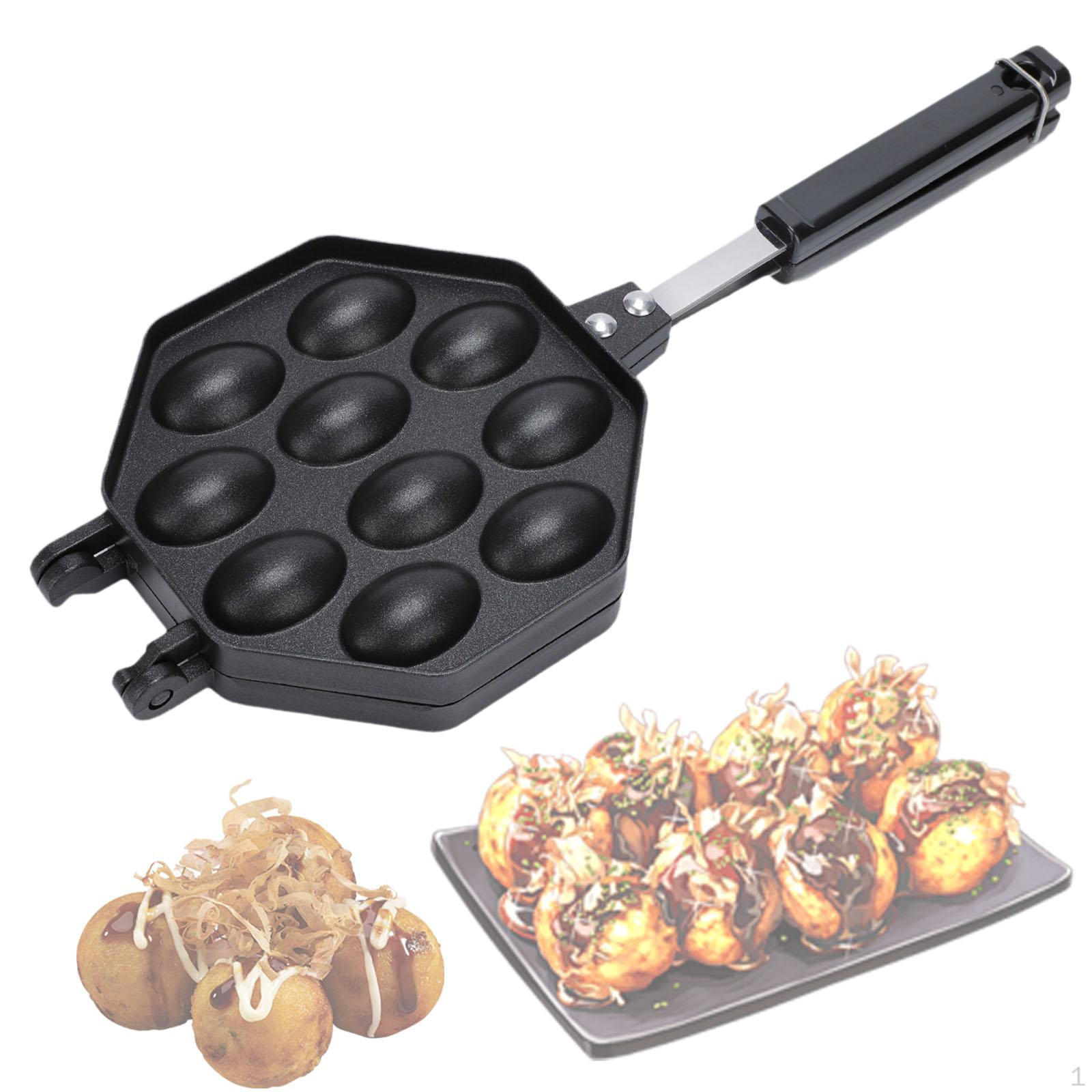 10 Hole Double Sided Takoyaki Maker, Stuffed Pancake Pan, Cake Grill Cooking Plate Baking
10 Hole Double Sided Takoyaki Maker, Stuffed Pancake Pan, Cake Grill Cooking Plate Baking
