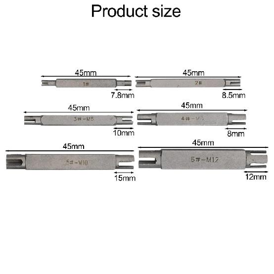 Double Head Extractor Broken Tap Extractor DIY Projects M10 Broken Tap Removal Tool Set Tap Extractor 6PCS Set
Double Head Extractor Broken Tap Extractor DIY Projects M10 Broken Tap Removal Tool Set Tap Extractor 6PCS Set