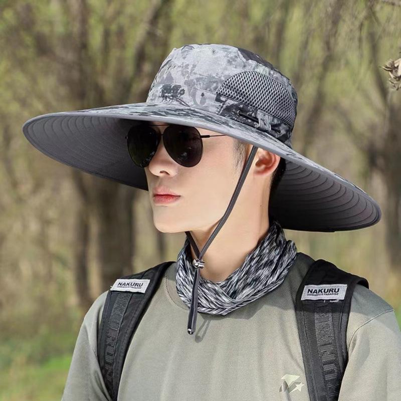 Summer Men s Outdoor Sun Hat - 15cm Wide Camouflage Fishing Cap UV Protection Breathable Hiking Sunscreen Hat for Camping Travel
Summer Men s Outdoor Sun Hat - 15cm Wide Camouflage Fishing Cap UV Protection Breathable Hiking Sunscreen Hat for Camping Travel