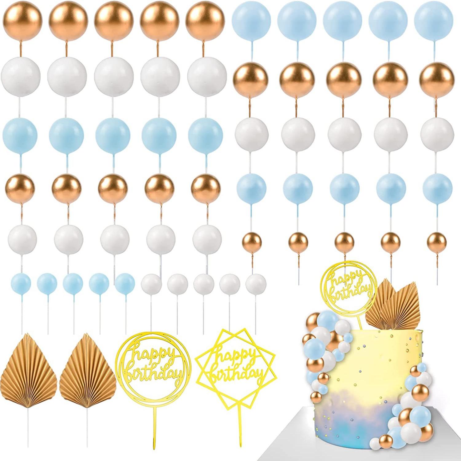 Cake Decoration 50pcs Colorful Happy Birthday Cake Topper Pearl Ball Birthday Party Wedding Supplies Event Tools Accessories
Cake Decoration 50pcs Colorful Happy Birthday Cake Topper Pearl Ball Birthday Party Wedding Supplies Event Tools Accessories