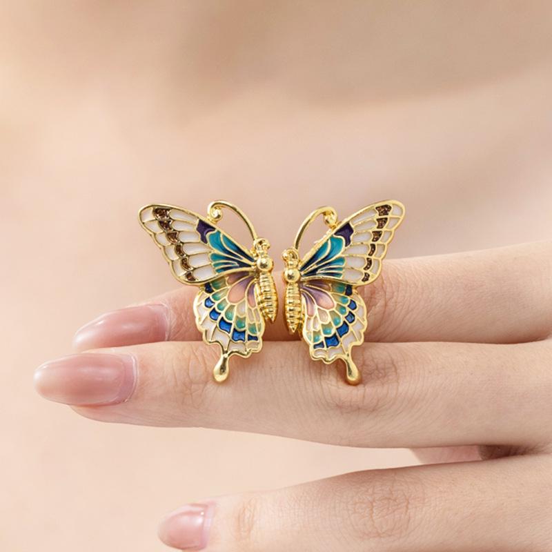 Stereoscopic Enamel Glaze Butterfly Flower Stud Earrings - 925 Silver Needle, Insect Series for Women
Stereoscopic Enamel Glaze Butterfly Flower Stud Earrings - 925 Silver Needle, Insect Series for Women