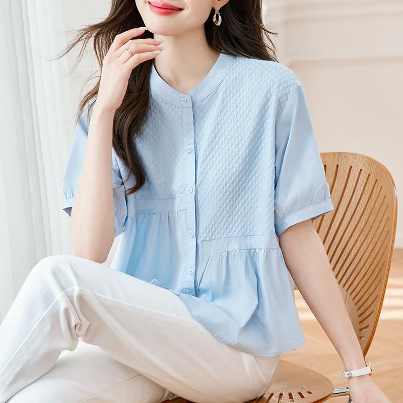 Splicing White Shirt Women s Five-quarter Sleeve Summer Dress New Cotton Top Round Neck Loose Shirt M белый
Splicing White Shirt Women s Five-quarter Sleeve Summer Dress New Cotton Top Round Neck Loose Shirt M белый