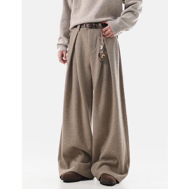 Acrardic High-End Pleated A-Line Casual Pants, Thickened Cleanfit, Simple and Relaxed Woolen Pants for Winter Khaki 2XL
Acrardic High-End Pleated A-Line Casual Pants, Thickened Cleanfit, Simple and Relaxed Woolen Pants for Winter Khaki 2XL
