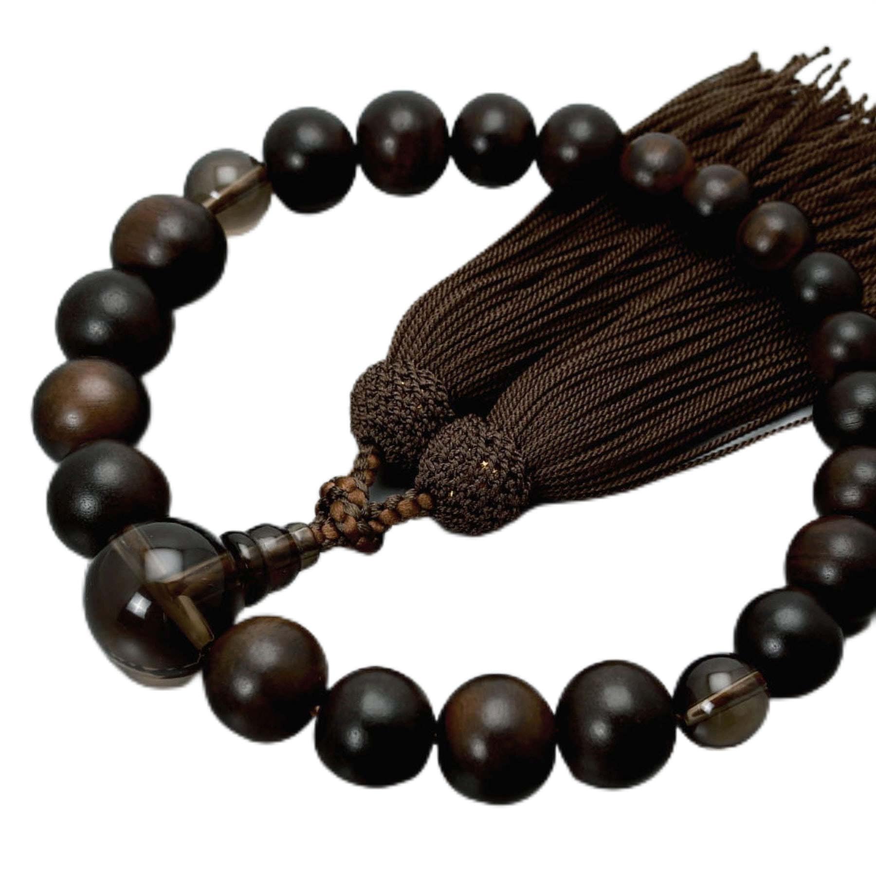Men s Buddhist Prayer Beads, Kyoto Style, Matte Striped Ebony, 21 Beads, Brown Quartz, Silk Tassel, Suitable for All Sects, Ideal for Informal
Men s Buddhist Prayer Beads, Kyoto Style, Matte Striped Ebony, 21 Beads, Brown Quartz, Silk Tassel, Suitable for All Sects, Ideal for Informal