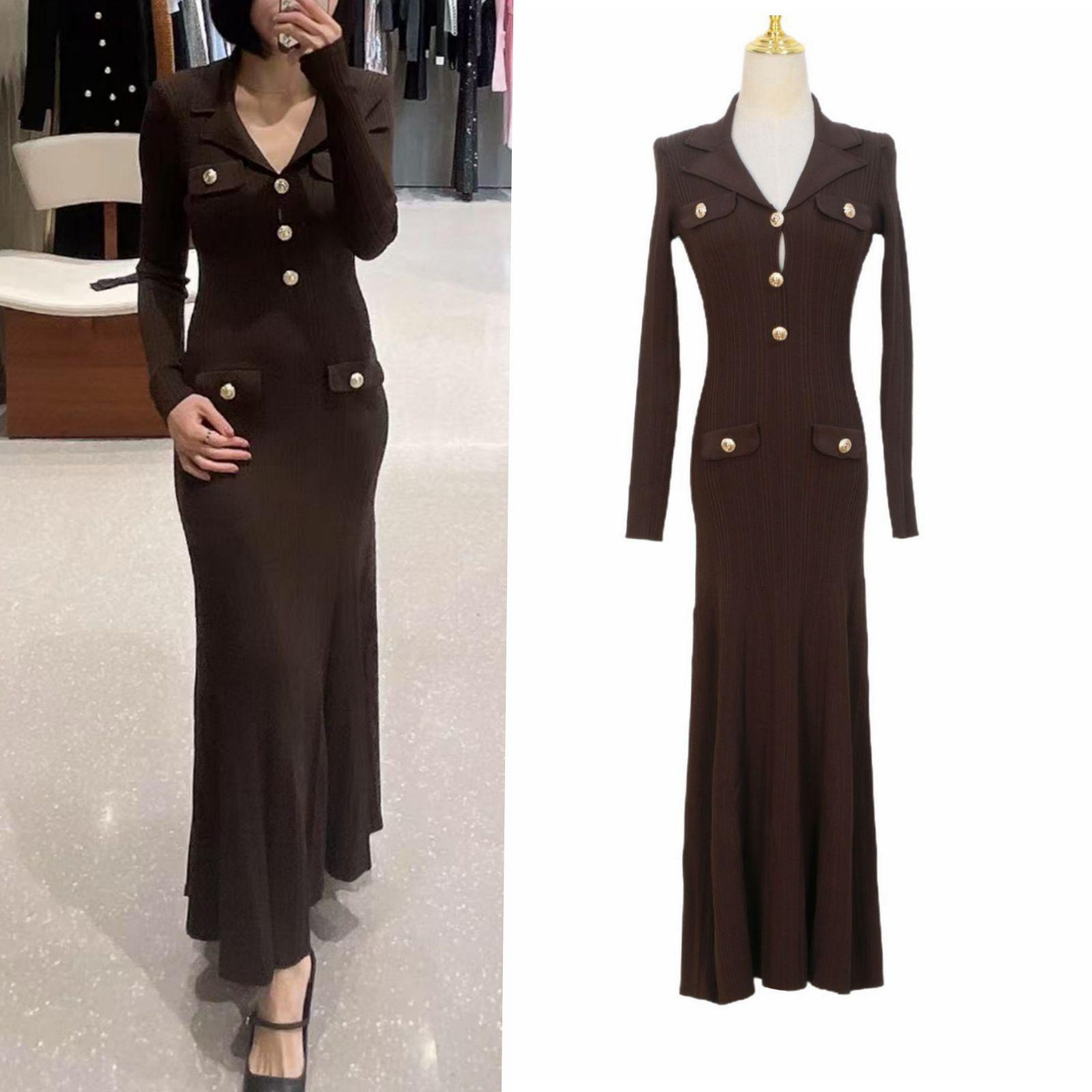 Elegant French-Style Knit Dress: New Spring/Autumn, Slimming Long-Sleeve, Turn-Down Collar, Little Fragrance Medium
Elegant French-Style Knit Dress: New Spring/Autumn, Slimming Long-Sleeve, Turn-Down Collar, Little Fragrance Medium