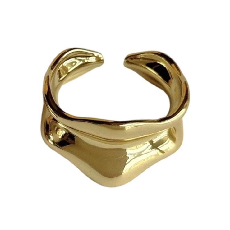Korean Trendy Waved Line Ring Glossy Surfaces Open Design Gold Plated Alloy Jewelry Gift For Fashion Lovers
Korean Trendy Waved Line Ring Glossy Surfaces Open Design Gold Plated Alloy Jewelry Gift For Fashion Lovers