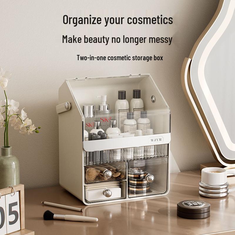 Large Capacity Makeup Brush and Cosmetics Storage Box with Lipstick and Comb Holder for Dressing Table Small Cream White
Large Capacity Makeup Brush and Cosmetics Storage Box with Lipstick and Comb Holder for Dressing Table Small Cream White