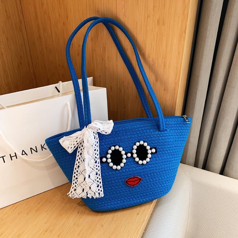 Fashionable Personalized DIY Cotton Thread Bag Simple Girl Shoulder Beach Rope синій
Fashionable Personalized DIY Cotton Thread Bag Simple Girl Shoulder Beach Rope синій
