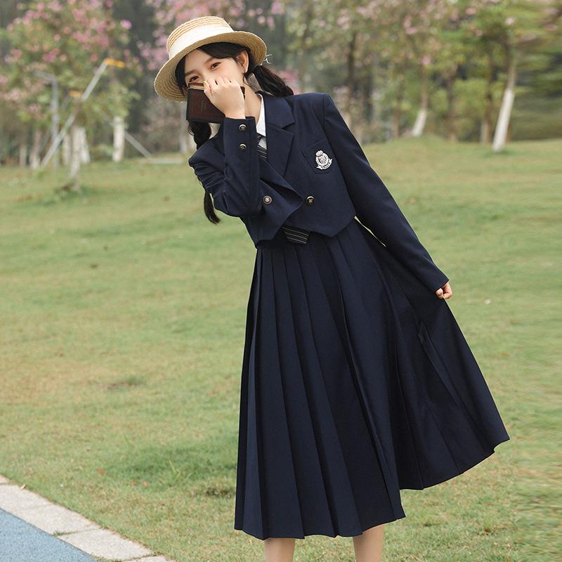 Preppy Women s Three-Piece Set: JK Style Jacket, Shirt, Camisole, and Pleated Skirt. 2XL
Preppy Women s Three-Piece Set: JK Style Jacket, Shirt, Camisole, and Pleated Skirt. 2XL