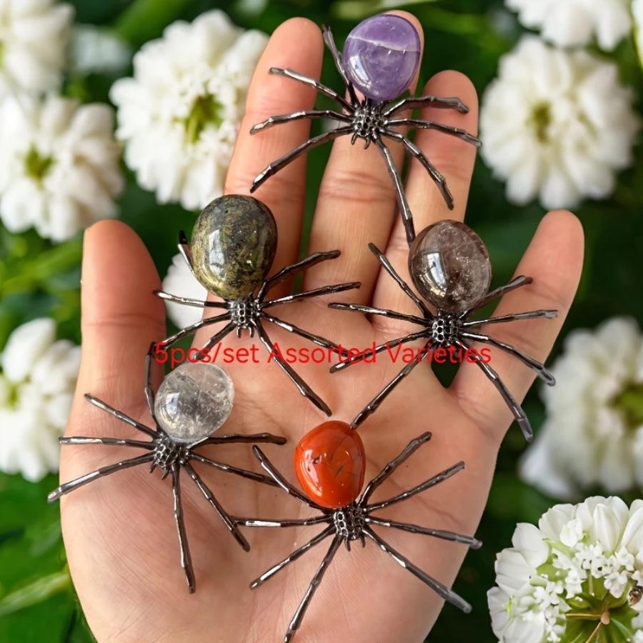 Handmade Natural Crystal Spider-Shaped Alloy Ornament 5cm - 1 Piece
Handmade Natural Crystal Spider-Shaped Alloy Ornament 5cm - 1 Piece
