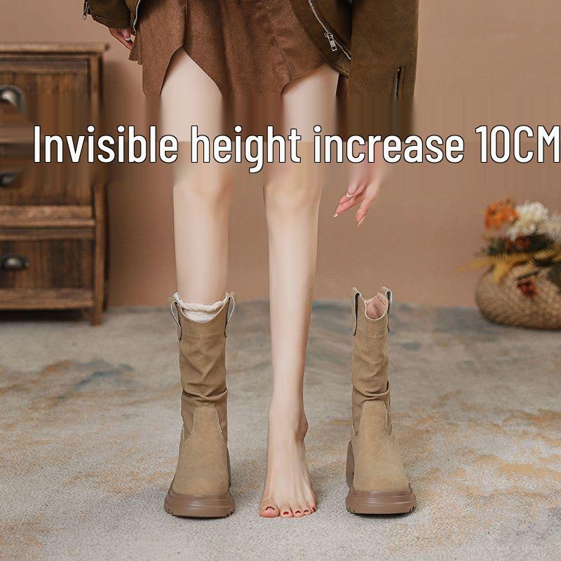 Женские зимние ботильоны на высоком каблуке и платформе - присборенные, маленькие, до середины икры, в стиле Мартин. Size 35
Женские зимние ботильоны на высоком каблуке и платформе - присборенные, маленькие, до середины икры, в стиле Мартин. Size 35